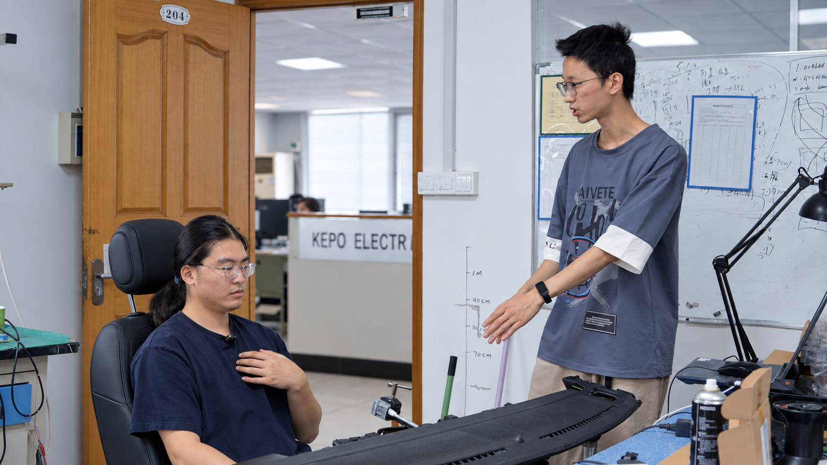 Engineers defining a cabin response
