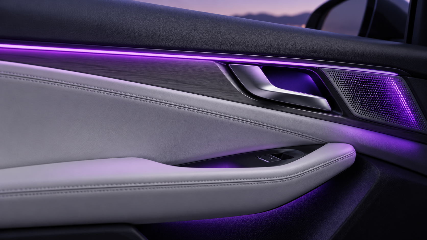Ambient lighting in a vehicle door